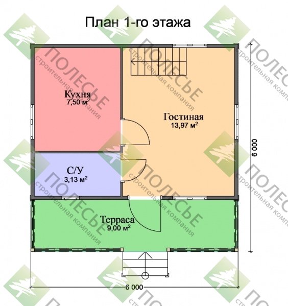 Дачный дом Престиж Мини 6х6