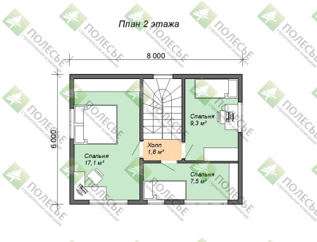Дачный дом Пегас 6х8
