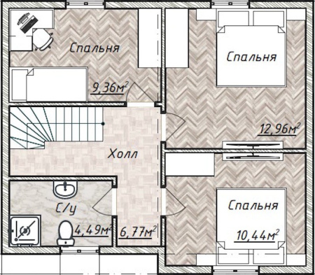 Каркасный дом Уют-1 7х8