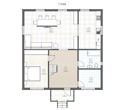 Каркасный дом Херсон 10х10