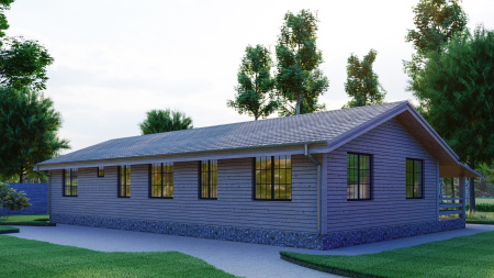 Каркасный дом Комфорт Плюс 11x17