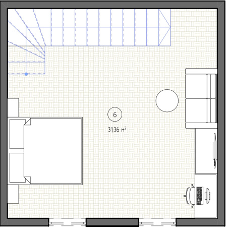 Каркасный дом Барн 6x6