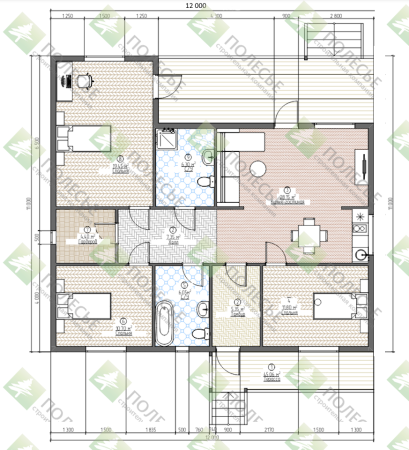 Каркасный дом Пелагея 12x11