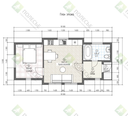 Дачный дом Архангельск 5x10