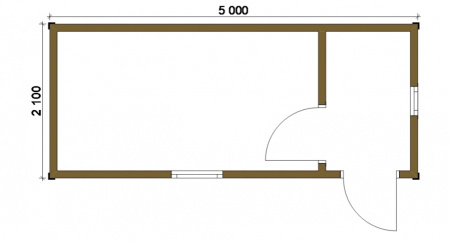 Бытовка 051 - 2,2х5 Бытовка 051 - 2,2х5