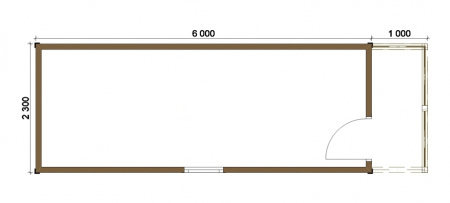 Бытовка 073 - 2,2х7 Бытовка 073 - 2,2х7