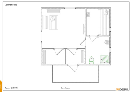 Каркасная баня Елена 6x5 Каркасная баня Елена 6x5