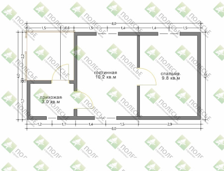 Каркасный дом Финский 4x8