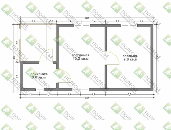 Дачный дом Финский 4х8