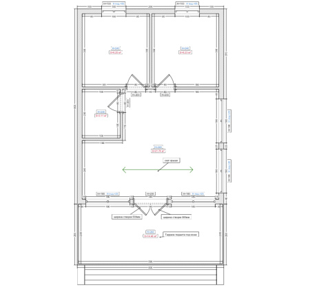 Дачный дом Оптима 60 6х10 Дачный дом Оптима 60 6х10