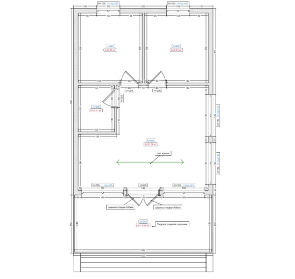Дачный дом Оптима 60 6х10 Дачный дом Оптима 60 6х10