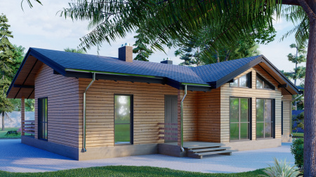 Каркасный дом Скандинавский 10x14 Каркасный дом Скандинавский 10x14