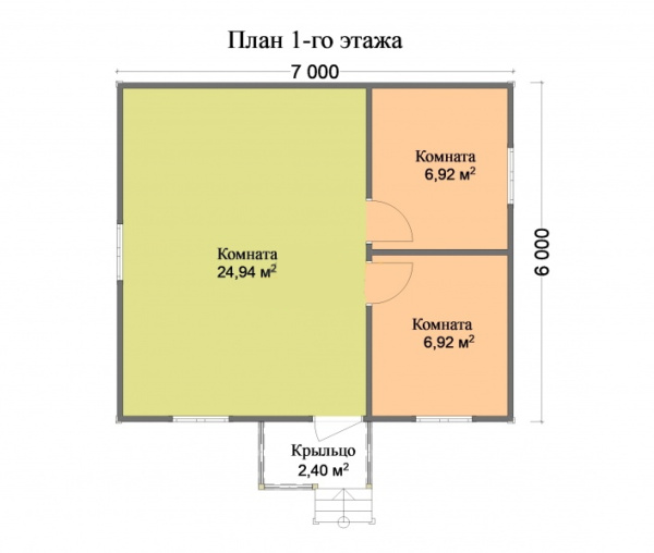 Каркасный дом Фазенда 6x7 Каркасный дом Фазенда 6x7