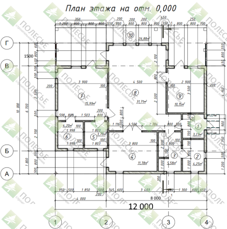 Каркасный дом Барич 10x12