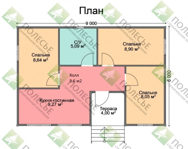Каркасный дом Радуга 6x9