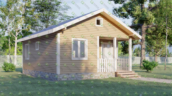 Каркасный дом Зодчий 6x8