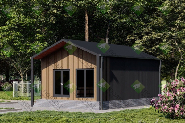 Каркасная баня Комета Барн 5x6