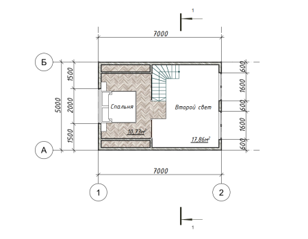 Каркасный дом Кострома 5x7 Каркасный дом Кострома 5x7