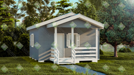 Каркасная баня Елена 6x5