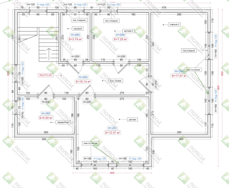 Каркасный дом Петербург-2 8х12,5 