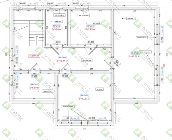 Каркасный дом Петербург-2 8х12,5 