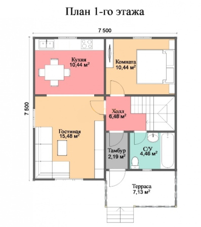 Каркасный дом Уют-1 7х8
