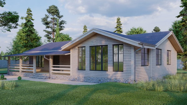 Каркасный дом Комфорт Плюс 11x17 Каркасный дом Комфорт Плюс 11x17