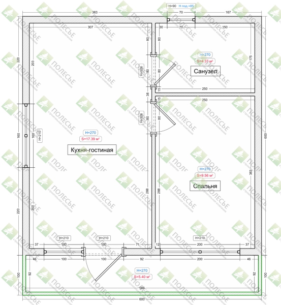 Модульный дом Модерн 6х7