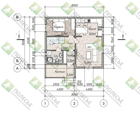 Каркасный дом Уют 7х8