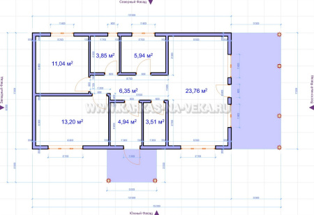 Каркасный дом Новорижский 7x15 Каркасный дом Новорижский 7x15