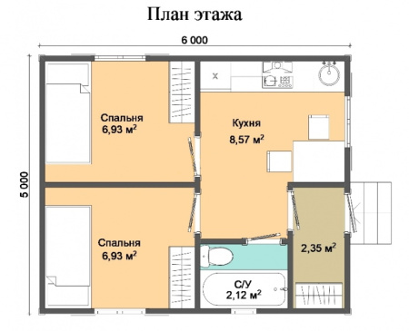 Каркасный дом Гройсен 5x6 Каркасный дом Гройсен 5x6