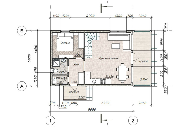 Каркасный дом Макси Плюс 6x11
