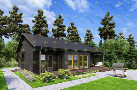 Каркасный дом Барич 10x12