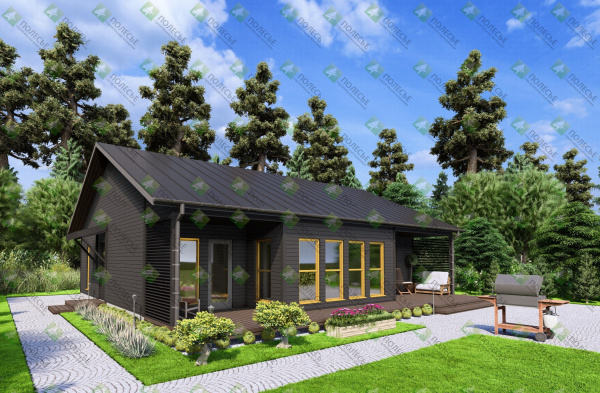 Каркасный дом Барич 10x12