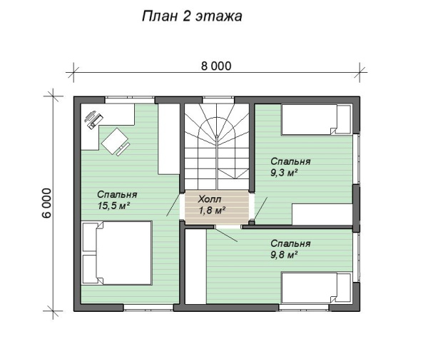 Дачный дом Лира 6х8