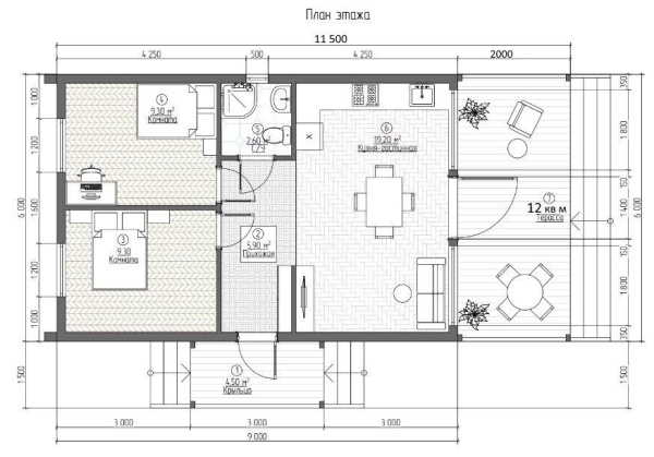 Каркасный дом Оптима Макси 6х11 Каркасный дом Оптима Макси 6х11