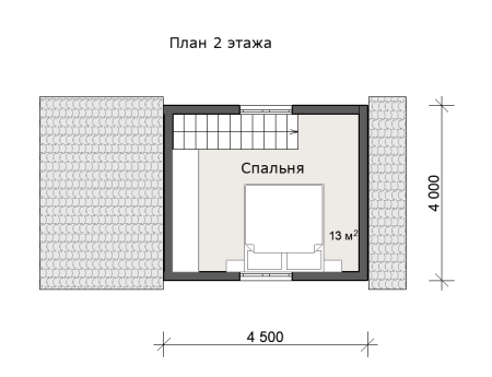 Дачный дом Домовенок 6х4