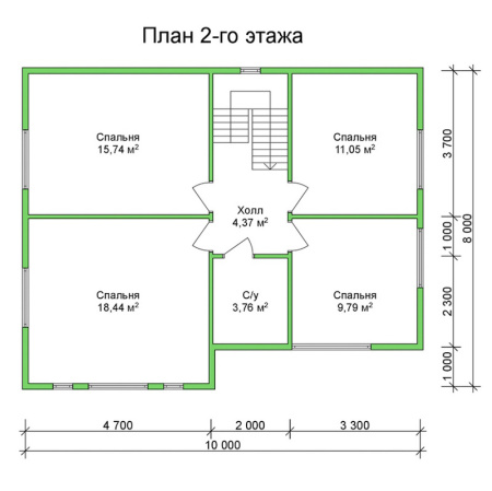 Каркасный дом Алексей 8x10
