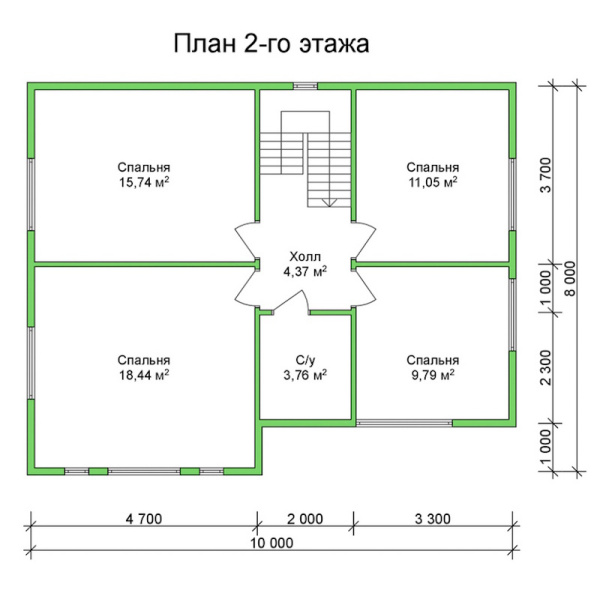 Каркасный дом Алексей 8x10 Каркасный дом Алексей 8x10