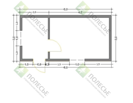 Дачный дом Дачник 6х3