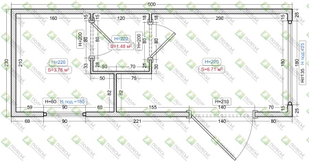 Модная баня 6x2,2