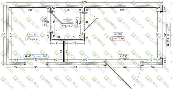 Модная баня 6x2,2