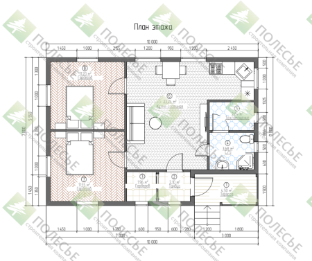 Каркасный дом Добрый 7x10