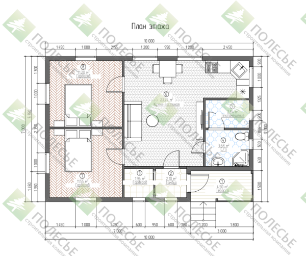 Каркасный дом Добрый 7x10