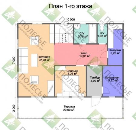 Каркасный дом Канадец 7х10