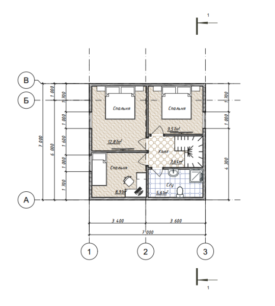 Каркасный дом Севастополь 7х7 Каркасный дом Севастополь 7х7