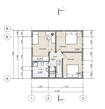 Каркасный дом Премьера-3 8х8 Каркасный дом Премьера-3 8х8