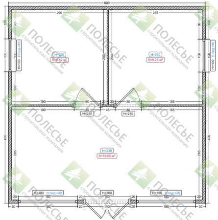 Дачный дом Орбита 6х6