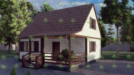 Каркасный дом Жемчужина - 2 7x8