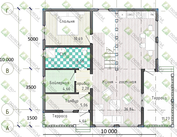 Каркасный дом Венера-2 10x10